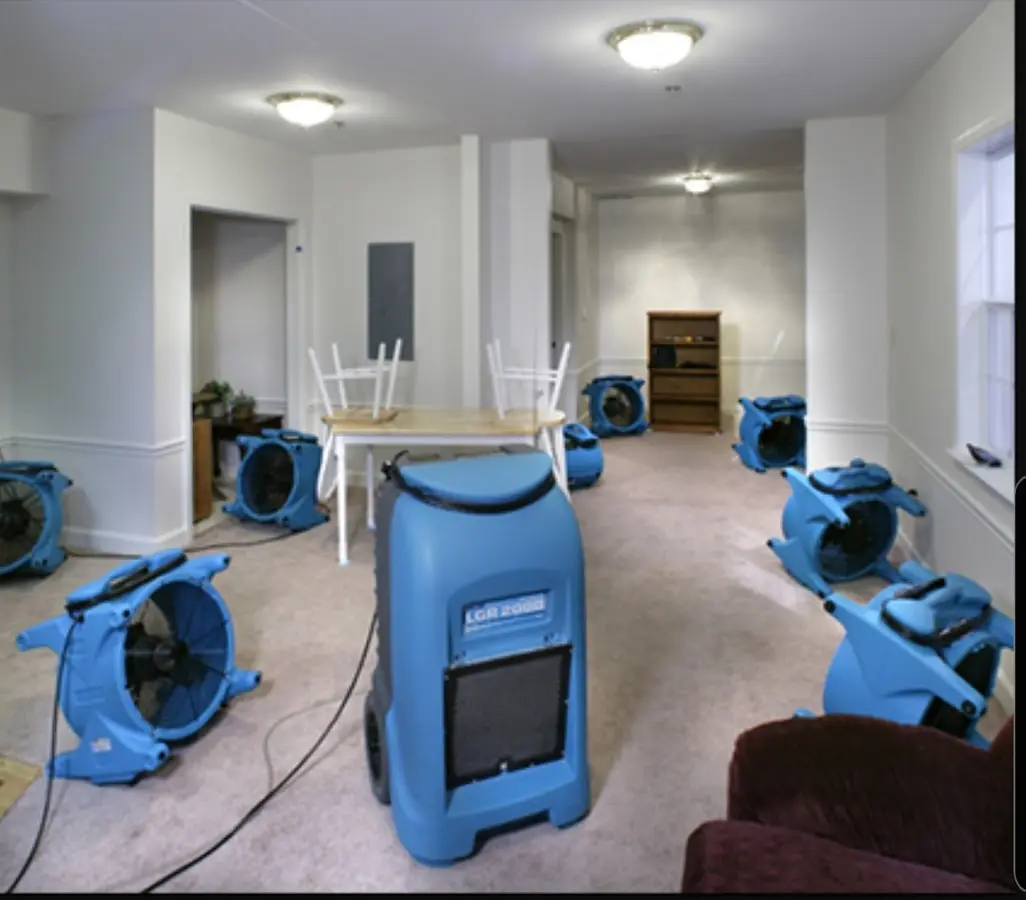 Air movers and dehumidifier setup for Water Extraction & Removal in Litchfield Park